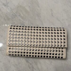Loeffler Randall Beige Studded Wristlet